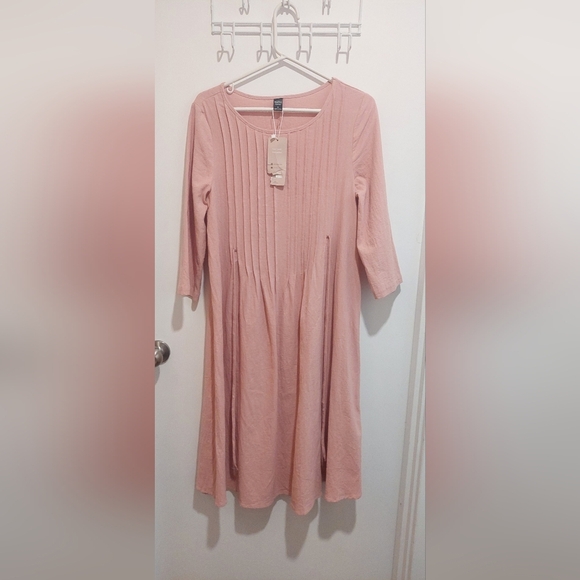 Cotton Pink Women's Dress - Picture 3 of 5